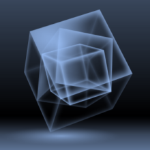 cubo azul comprimido